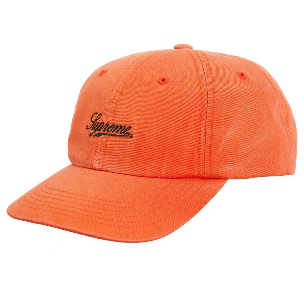 Supreme Bleached Chino Orange 6 Panel Hat New!